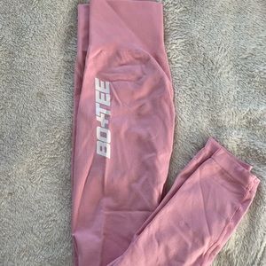 Pink B+T Booty Scrunch Leggings